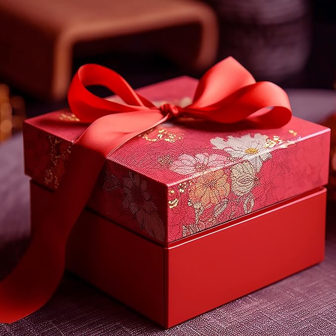 LIUYAXI Hot Red Double Faced Satin Ribbon, 3/8" X Continuous 100 Yards, Ribbons Perfect for Gift Wrapping Bows Bouquet Wedding Decor DIY Craft and More