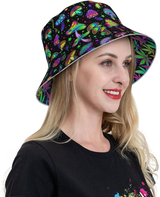 Bucket Hat Beach Summer Sun Hat Reversible Fisherman Hats Double Sided Wearing for Women Men Boys Girls