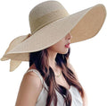 YQHMT Women Beach Sun Hats, Big Wide Brim Straw Hat for Women UPF 80+ UV Protection, Summer Hats Packable Foldable
