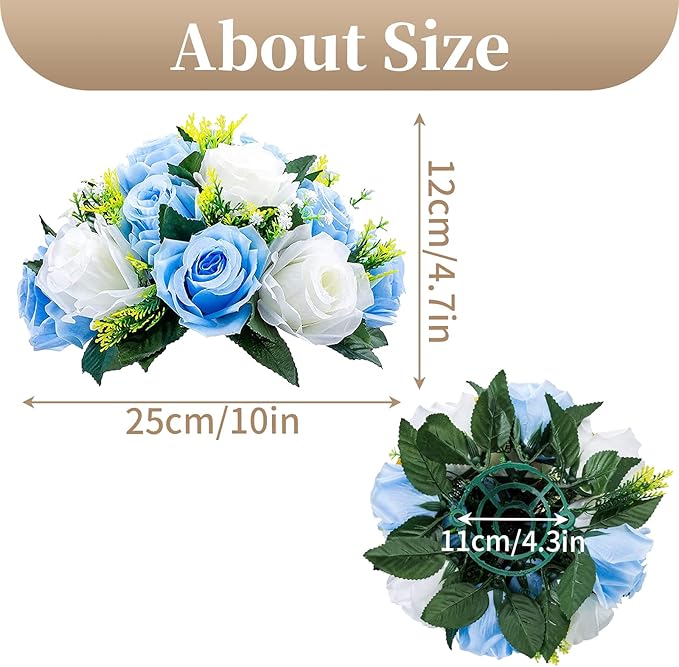Sziqiqi Artificial Flowers Silk Rose Flowers for Wedding Centerpiece Party Birthday Anniversary Floral Arrangement Decorations
