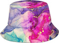 Bucket Hat for Women Men, Summer Print Hat Travel Packable Sun Cap Outdoor Hat for Women and Men