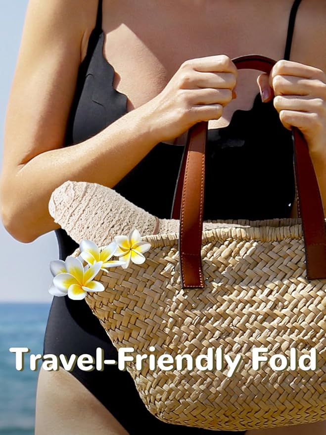 Sun Beach Hats Women Floppy Summer Sunhat with Wide Brim Packable Foldable Travel Accessories