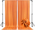 10 x 10 Feet Orange A Backdrop Curtain for Partie, Background Curtains for Photoshoot, Birthday, Wedding, Halloween, Thanksgiving, Christmas, New Year Party Decorations 5Ft x 10Ft, 2 Panels