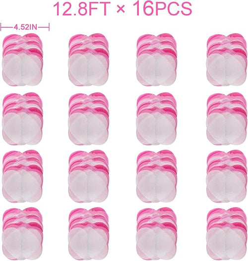 205 Ft Hot Pink Party Decorations Ombre Pink White Heart Backdrop Streamer Tissue Paper Heart Hanging Garland for Birthday Bachelorette Valentines Day Wedding Bridal Shower Engagement Party Supplie