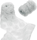 uxcell 2PCS Lace Trim Ribbon, 2.36 inch - 1 Yard 3D Rose Floral Embroidery Ribbons Edge Trimming for Sewing, Wedding Dress, DIY Crafts, Decoration Accessories, Grey