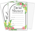 25 Set Hawaiian Bridal Shower Party Invitations with Envelopes, Summer Tropical Wedding Bridal Shower Party Supplies Invitation Cards-A09