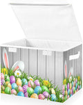 senya Easter Storage Baskets Collapsible Bins with Lids, Flowers Wood Boxes Clothes for Organizing (B06D22020)