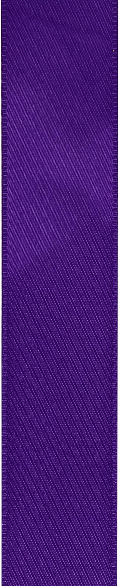 LIUYAXI Purple Satin Ribbon, Double Faced 1/2" X Continuous 25 Yards Ribbons Perfect for Gift Wrapping Bows Bouquet Wedding Craft and More