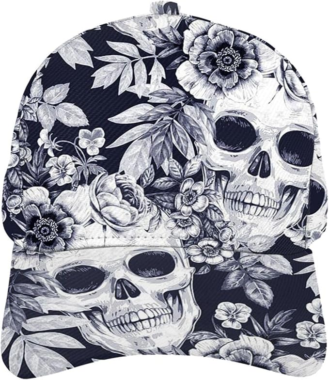 Pastel Cornflowers Floral Baseball Cap Dad Hats All-Over Print Fashion Accessory 100% Polyester Adjusts to Fit Most