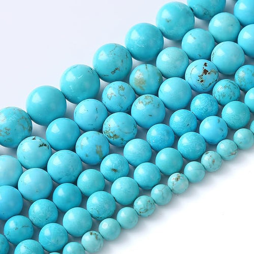10MM 38PCS Natural Stone Turquoise Beads for Jewelry Making DIY Bracelet