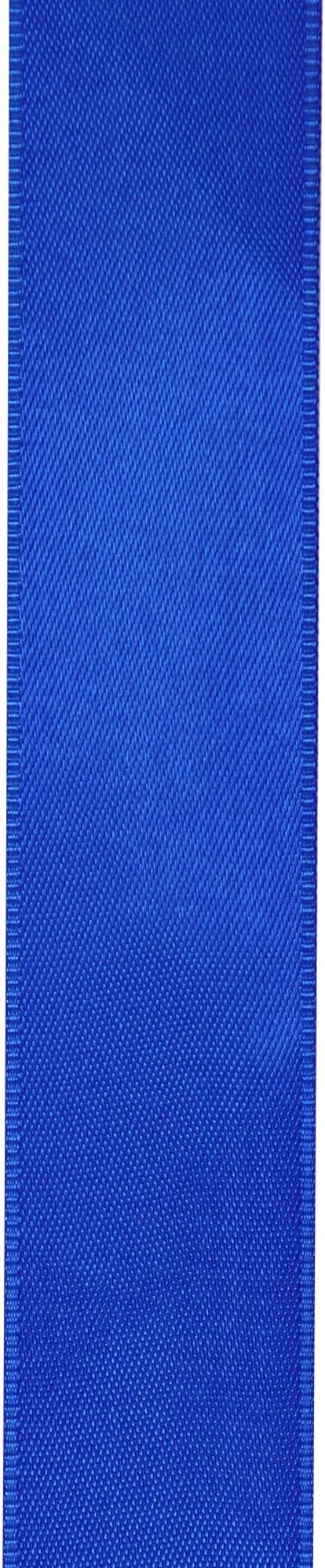 LIUYAXI Blue Stain Ribbon, 2" X Continuous 50 Yards, Double Faced Fabric Ribbon Use for Bows Bouquet,Christmas Gift Wrapping,Floral Arrangement