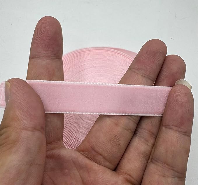 10 Yards Velvet Ribbon Spool (Pink, 5/8")