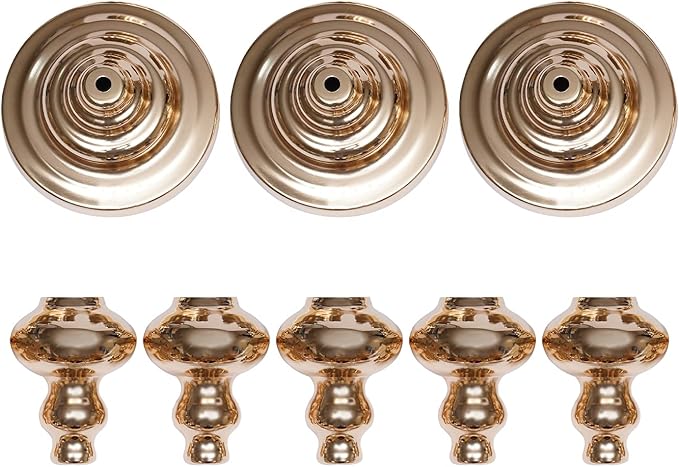 Trumpet Flower Stand, Versatile 10 Pcs Metal Wedding Vase with Counterweight Base Good Stability Light Compact and Easy Carry Electroplating Process Vintage Metal Trumpet Vase for Cafes Bars Hotels