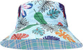 Bucket Hat for Women Men, Cotton Reversible Double Side Wear Sun Hats Beach Fisherman Hat