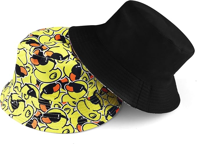Sun Hat for Women Bucket Hat Cotton Reversible Summer Travel Beach Fishing Cap