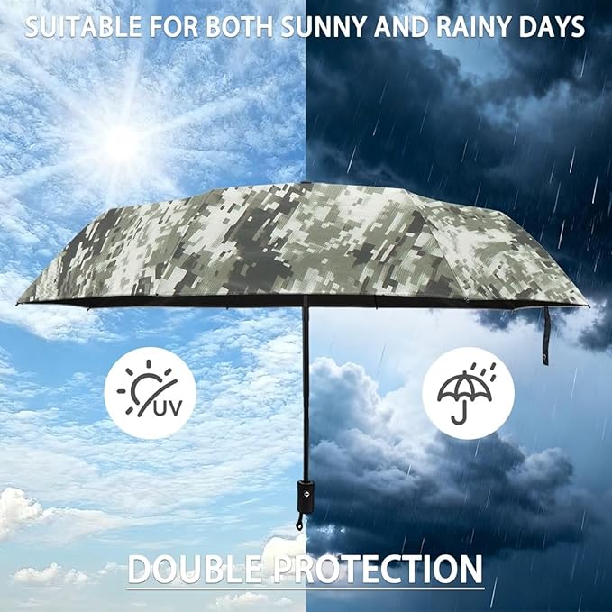 Umbrellas for Rain Lightweight Travel Umbrella 42" Canopy UV Protection Sun Umbrella Windproof Compact Umbrellas