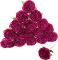 Artificial Peonies 16pcs Artificial Flowers Peony Silk Flower Heads with Stem Purple Fake Flowers Peonies Faux Flowers Realistic Flowers for Home Wedding Party Festival Decor (Purple)