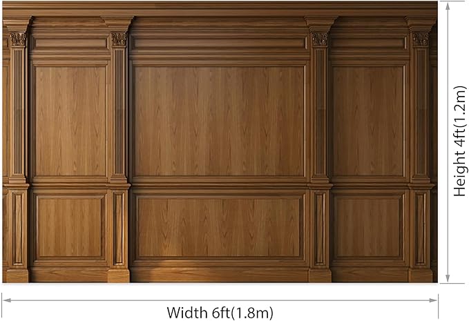 AOFOTO Vintage Room Inside Backdrop Classic French Frame Brown Walls Photo Background for Wedding Bridal Shower Party Banner Home Headboard Decor Wall Photo Studio Booth Props 6x4ft