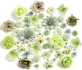 YYHUAWU Faux Flower Heads Mini Artificial Flower Heads Fake Peony Daisy Rose Flowers Multicolor Small Silk Daisy Flower Heads for Craft Garland Wedding Party DIY Home Decoration