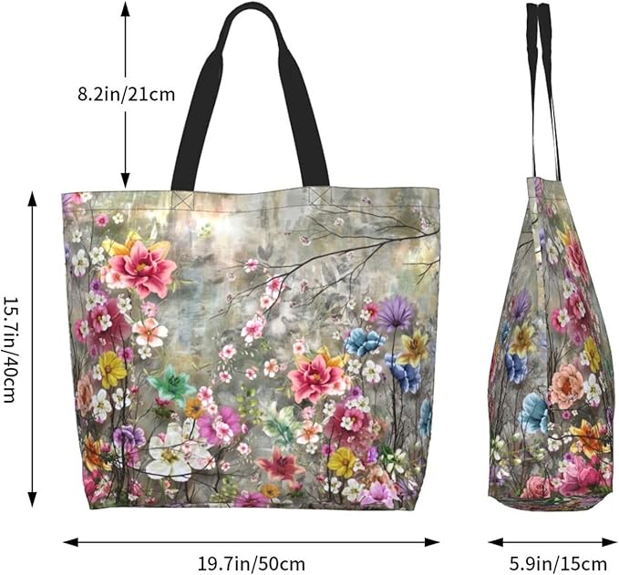 Sunflower Tote Bag For Women, Waterproof Shoulder Bags Big Reusable Grocery Handbag For Shopping Picnic Work Beach