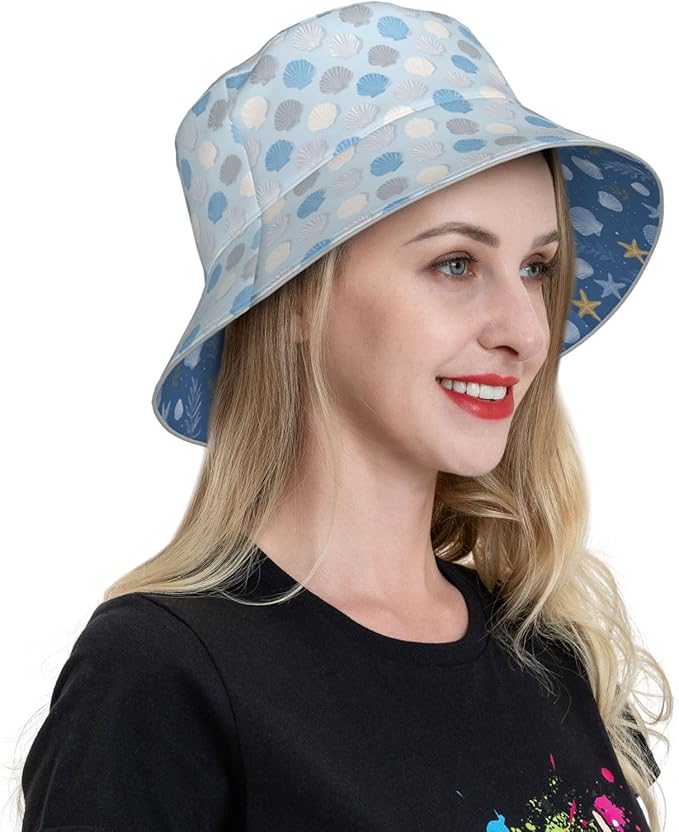 Bucket Hat Double-Side-Wear Reversible Sun Hat Beach Travel Hiking for Women Men