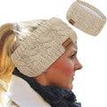 Loritta Womens Ear Warmers Headbands Winter Warm Fuzzy Cable Knit Head Wrap Fleece Lined Gifts
