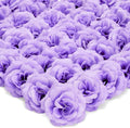 Bright Creations Silk Foam Roses - 50 Stemless 3in Light Purple Heads - Realistic Blooms for Wedding Decor & DIY Crafts - Bulk Artificial Roses Light Purple Flowers