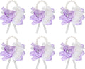 MECCANIXITY 6Pcs Wrist Corsage Artificial Flower Bracelets Rose Wrist Bride Groom Decorative for Wedding Ceremony Prom Party Anniversary Light Purple