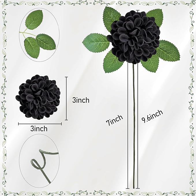 Artificial Flowers, 100pcs Realistic Artificial Rose for DIY Wedding Bouquets Centerpieces Arrangements, Gradient Violet Shades Dahlia Flowers with Stem for Bridal Shower Party Home Decorations