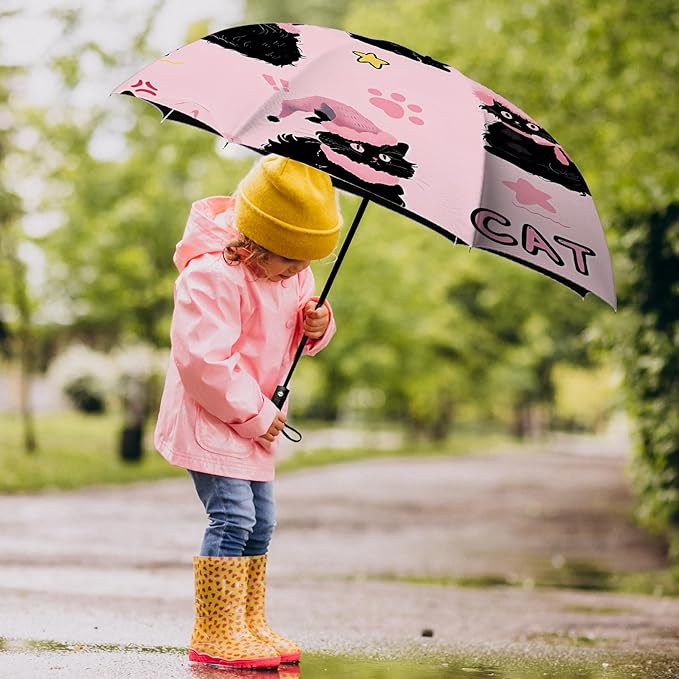 Small Compact Travel Automatic Folding Umbrella for Women, Portable Lightweight, Rain, Wind, UV Sun Shade