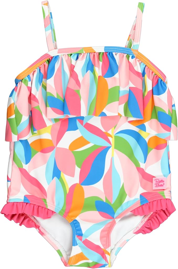 RuffleButts® Baby/Toddler Girls Ruffle Strap One Piece Swimsuit w/UPF 50+ Sun Protection