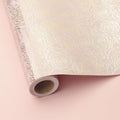 LDGOOAEL Mini Wrapping Paper Roll - Reversible Design (17" X 32.8Feet) - Metallic Gold Rose for Mothers Day, Birthday, Baby Shower