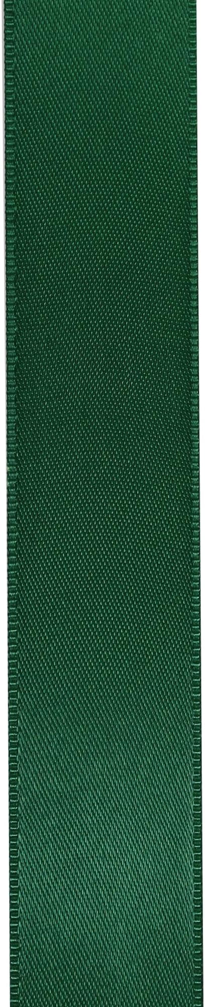 LIUYAXI Forest Green Satin Ribbon, Double Faced 1/2" X Continuous 25 Yards Ribbons Perfect for Gift Wrapping Bows Bouquet Wedding Craft and More