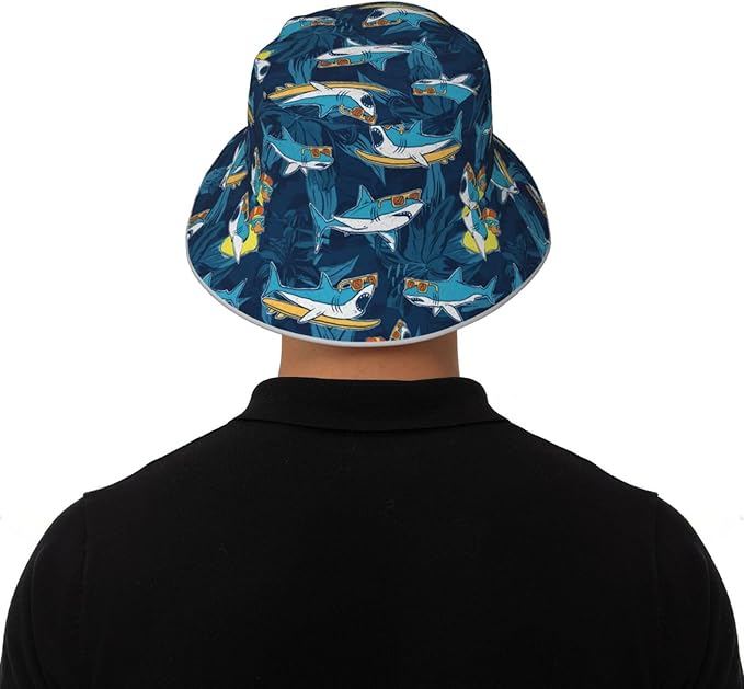 Hat Reversible Fisherman Hats Double Sided Wearing for Women Men Boys Girls