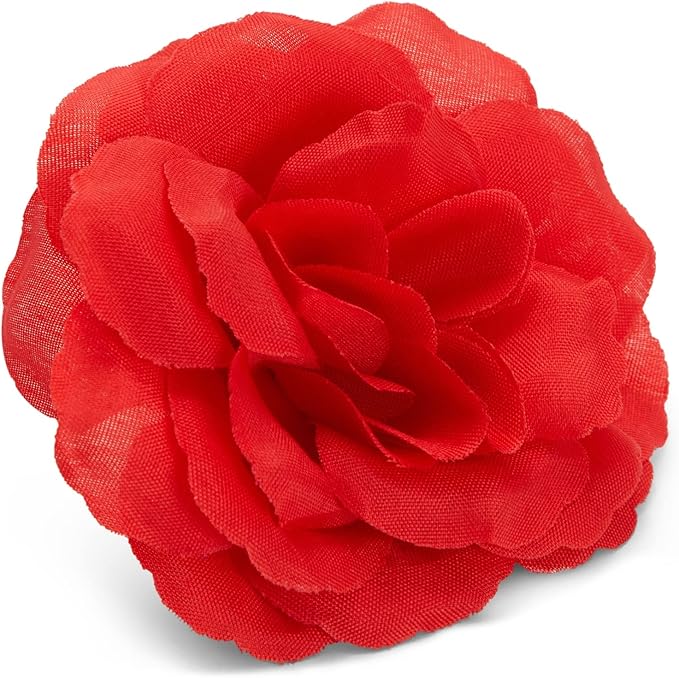 Bright Creations Red Flowers for Centerpieces - 50 Count, 3-Inch Stemless Silk Flower Heads, Red - Bulk Faux & Artificial Roses for Decoration - DIY Crafts & Wedding Decor