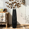 Black Ceramic Tall Floor Vase – 28" Modern Minimalist Decorative Large Vase for Living Room Corner, Entryway, or Office Home Decor