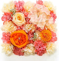 Flower Wall Backdrop, 12PCS 10.6"-15.7" Artificial Flower Wall Panel with Various Styles, 3D Floral Wall Decor for Wedding Photo Background Festive Party Home Decoration (G-A002, 10.6*10.6in)