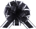 12 Pieces Black Pull Bow Wrapping Pull Bow Ribbon Pull Bows for Wedding Baskets,6 Inches Diameter Gift Bows, Large Bows for Presents.