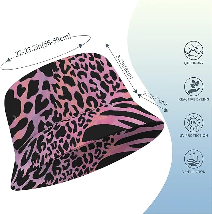 Wildflowers Floral Bucket Hat for Men Women, Summer Vacation Outdoor Travel Reversible Double Side Beach Caps Fisherman Hat