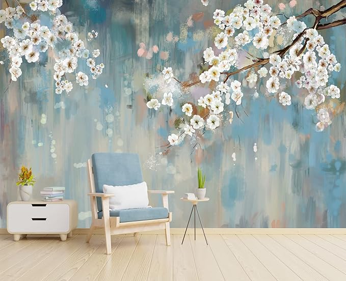 mangnolia Chinoiserie Wallpaper Wall Mural Wallpaper for Bedroom 103" x 69"