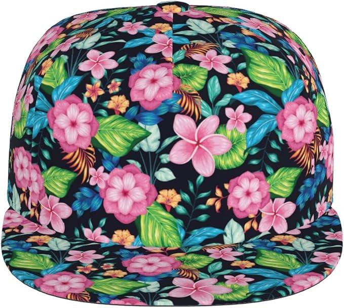 Floral Hawaiian Baseball Hat Adjustable Tropical Flower Snapback Hats Baseball Caps for Women Men