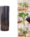 Clear Acrylic Flower Vase, Modern Unbreakable Decorative Cylinder Vase for Wedding Bouquets, Centerpieces, and Home Decor - 12cm Diameter, 40cm Height