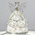 Beferr Christmas Birthday Gifts for Women, Mom Gifts for Christmas Fresh Flowers for Delivery Prime Forever Preserved Rose in Glass Angel, Xmas Gifts for Grandma Wife Sister Her, White Limited Edition
