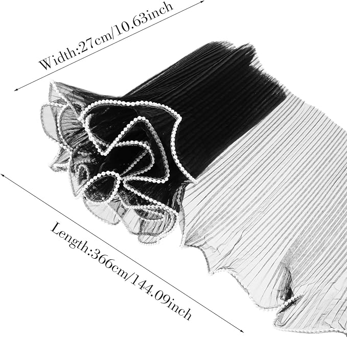 Ymapinc 4 Yard Black Pearl Mesh for Bouquets - Floral Pearl Mesh Paper for Flowers Wrapping and Packing Bride Wedding Decoration for Mother's Day Valentine's Day Graduation