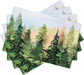Green Forest Placemats Set of 4,Watercolor Tree Spring and Summer Kitchen Living Room Table Decor Dinner Mat 12x18 Inch 4 PCS, Style-8