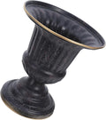Generic Metal Vase: Urn Planter Flower Arrangement Pots - Indoor/Outdoor Pedestal Planter - Metal Urn Vase Table Centerpieces - Floral Arranging Supply