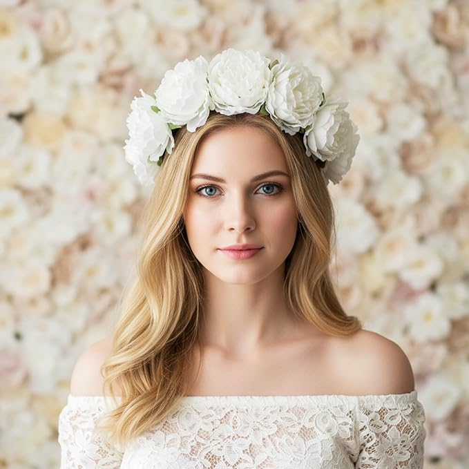 200 Pcs Flowers Long Stem Artificial Rose Bulk, 3.2 Inches Silk Rose Head Flowers Faux for Wedding Bridal Bouquet Independence Day Home Floral DIY Centerpieces Party Decoration(White)