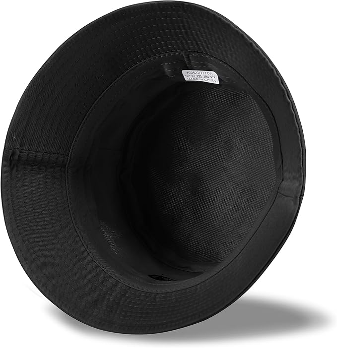 Fashion Embroidered Bucket Hat Cotton Summer Beach Sun Hat for Women Men Teen