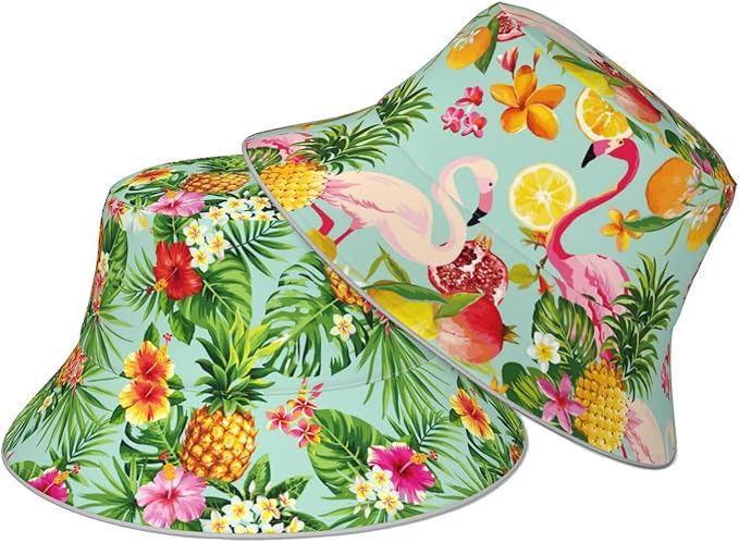 Hat Reversible Fisherman Hats Double Sided Wearing for Women Men Boys Girls