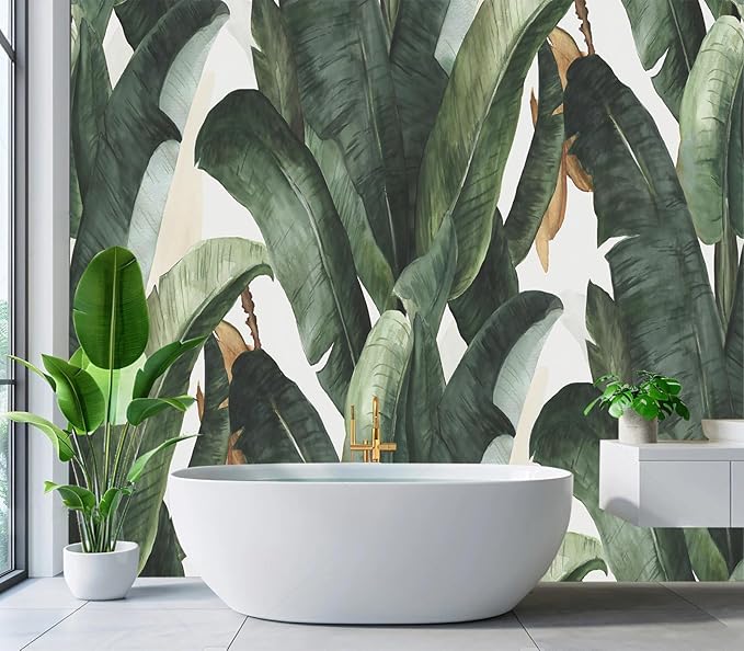 Cliouar-Green Plants, Agave Wall Mural Wallpaper Peel and Stick 90" x 67"